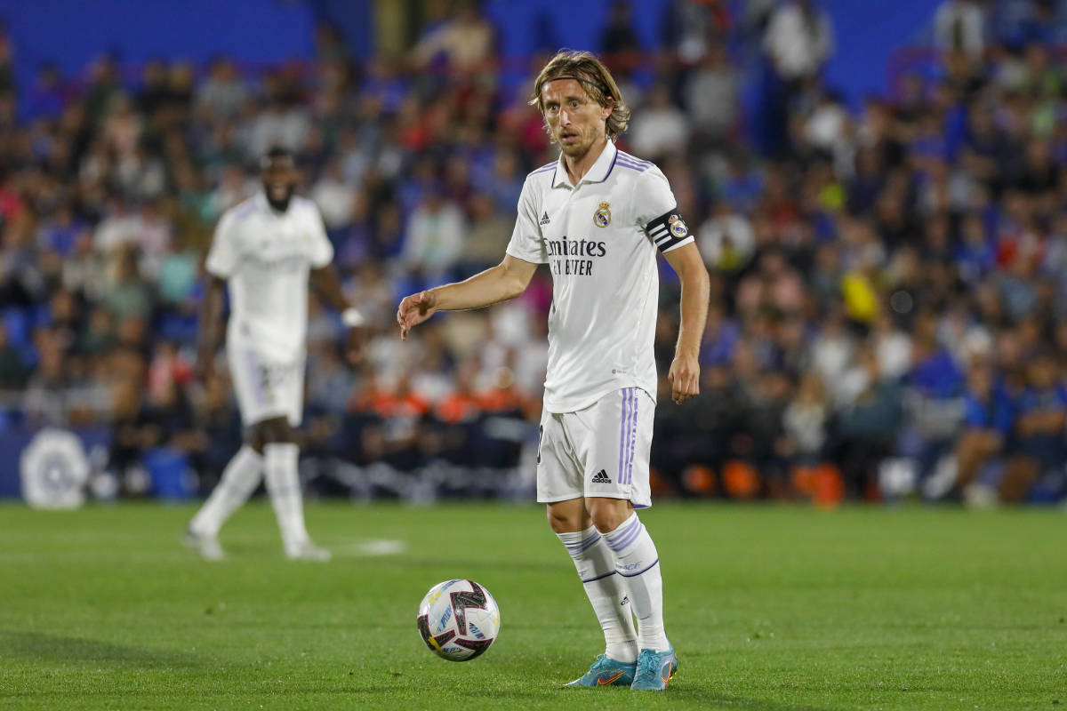 Luka Modric pictured in action for Real Madrid against Getafe in October 2022